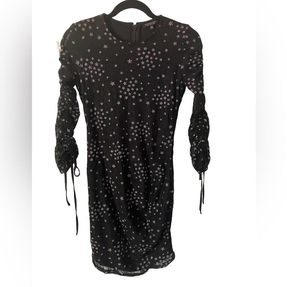 Topshop Black Star Maxi Dress size 2